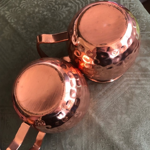 Copper Hammered Mugs for Dining, camping or on the road, a little scuffing - Picture 8 of 9